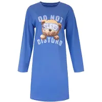 Temptation Dames Big Shirt - Lange Mouwen - Blauw - Maat 3XL