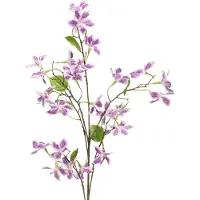 Viana Kunstmatige clematis tak bloem, duurzame tafeldecoratie, 110 cm, 3 stu