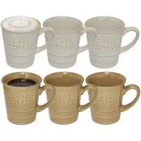 Secret De Gourmet Koffiemokken - 12x stuks - 200 ml - kleuren gemixt