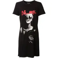 Temptation Dames Big Shirt - Katoen - Korte Mouwen - Zwart - Maat L