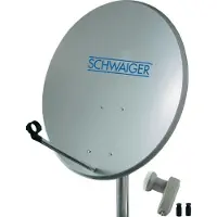 Schwaiger SAT-systeem zonder ontvanger Aantal deelnemers: 2 (Parabolische antenne, DVB-S / -S2), SAT Spiegels + SAT Antennes, Grijs