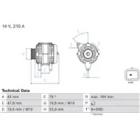 Bosch 0 986 085 570 Dynamo / Alternator