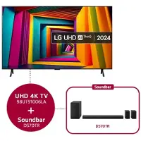 LG 98 Inch UHD AI UT90 4K Smart TV 2024 & DS70TR 5.1.1-kanaals - 98UT91006LA.DS70TR