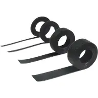 Hebotec 11-KE10005FRT Klittenband Om te bundelen Haak- en lusdeel (l x b) 5000 mm x 10 mm Zwart 5 m