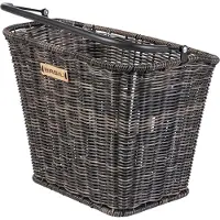Basil Bremen Rattan Look Fietsmand KF - Voorop - Inclusief Bevestigingssysteem - Bruin