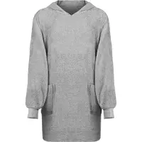 vidaXL Deken hoodie KINN Grijs L Katoen