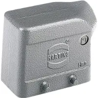 Harting Han 10B Zij-Ingang Kap M25 Aluminium - 19300101521