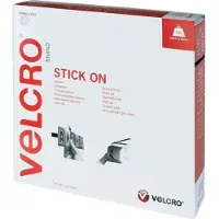 Velcro Stick On klittenband rol 2-delig (zelfklevend) 20mm / zwart (25 meter)