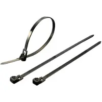 TRU COMPONENTS 1592810 TC-HVCR300BK203 Kabelbinder 300 mm 7.60 mm Zwart Hersluitbaar 100 stuk(s)
