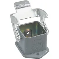 Harting Han 3A, rechte montagebehuizing met 1 klemband, 1 veiligheidsklemband, metaal - 1 stuk