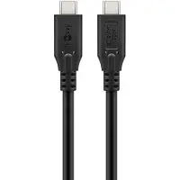 Goobay USB-C kabel | USB4 20 Gbps | PD 100W | 4K 60Hz | zwart | 1 meter