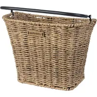 Basil Bremen Rattan Look Fietsmand KF - Voorop - Inclusief Bevestigingssysteem - Lichtbruin