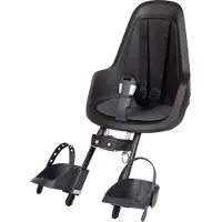 Bobike GO mini voorzitje urban black - fietsstoeltje - kinderzitje - fietszitje voor fiets of e-bike