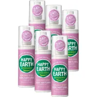 Happy Earth Bundel Deodorant Spray Lavender Ylang - 100% Natuurlijke Ingrediënten - 24 uur Bescherming – Aluminiumvrij – Alcoholvrij – Microplasticvrij - Vegan - 6 x 100mL - Voordeelverpakking