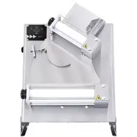 Hendi professionele elektrische deegroller - roestvast staal en kunststof - automatische startfunctie - werkbreedte 26-40 cm - zilver - voor pizzadeeg en pasta