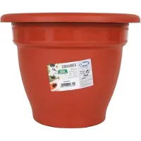 Garden Pic-nic bloempot kunststof bruin 25cm greentime