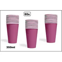 Wefiesta 60x Mega beker paars karton 350ml - Drinken drank limonade