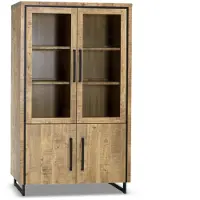 De Bommel Meubelen Vitrinekast Sheridan - 118 cm - Lamulux Mango - 4 deuren