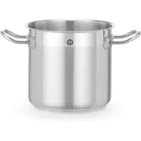 Hendi Kookpan hoog - roestvast staal met aluminium meerlagenbodem - zonder deksel - 16 x 15,6 cm - 3 liter - zilver - voor alle warmtebronnen inclusief inductie