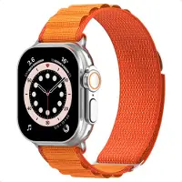 Accezz Nylon Alpine bandje voor de Apple Watch | 44/45/46/49 mm - Oranje