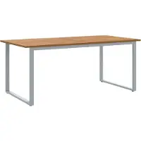 vidaXL Tuinset, 7-delig, grijs, massief acaciahout