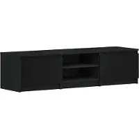 vidaXL TV-meubel Zwart Eiken 140x40x36 cm Bewerkt Hout
