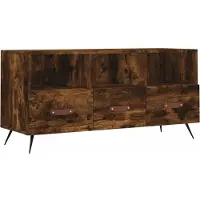 vidaXL Tv-meubel 102x36x50 cm bewerkt hout gerookt eikenkleurig