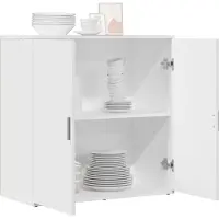 vidaXL Dressoir 79x38x80 cm bewerkt hout wit