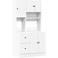 vidaXL Keukenkast 95x50x180 cm bewerkt hout wit