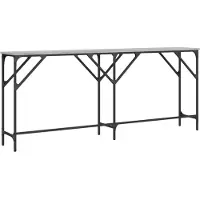 vidaXL Wandtafel 180x29x75 cm bewerkt hout grijs sonoma eikenkleurig