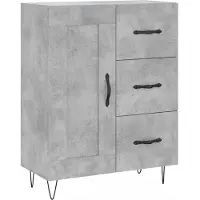 vidaXL Hoge kast 69,5x34x180 cm bewerkt hout betongrijs