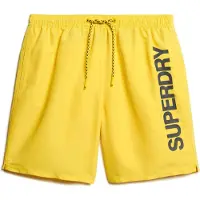 Superdry Gerecycled Zwemshort met Sportprint - 43 cm Geel Grootte: M