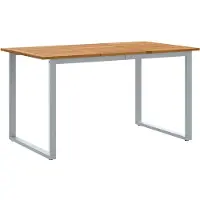 vidaXL Tuin Eettafel Set 7 st Grijs Massief Acacia Hout