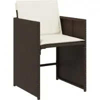 vidaXL 17-delige Tuinset met kussens poly rattan bruin