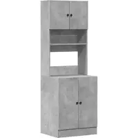 vidaXL Keukenkast 60x50x180 cm bewerkt hout betongrijs
