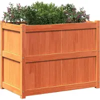 vidaXL Plantenbak 90x50x70 cm massief grenenhout wasbruin