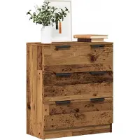 vidaXL Dressoir 60x30x70 cm bewerkt hout oud houtkleurig