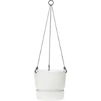 Elho Greenville Hangschaal 24 - Hangpot voor Buiten - 100% Gerecycled Plastic - Ø 23.5 x H 20.5 cm - Wit