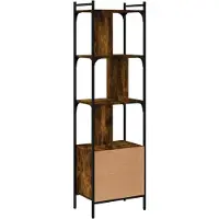 vidaXL Boekenkast met deur 44,5x30x154,5 cm hout gerookt eikenkleurig
