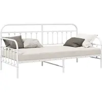vidaXL Bedframe voor een daybed Wit 107 x 203 cm Gepoedercoat staal