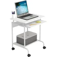 Techly ICA-TB S005W, Rechthoekig, Direct model, MDF, Metaal, Thuiswerkplek, Wit