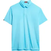 Superdry Superdryvoor mannen. M1110440A Essentieel blauw gebreid poloshirt (L), Casual, Katoen, Korte mouwen