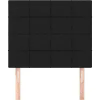 vidaXL Hoofdbord zwart 90x5x118/128 cm stof