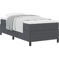 vidaXL Boxspring bed Donkergrijs 90 x 190 cm Corduroy stof