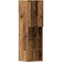 vidaXL TV Kast 4 st Oud hout Bewerkt hout