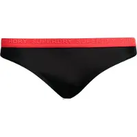 Superdry Dames Bikinibroekje klassiek elastisch zwart (XL), Strandkleding, Gerecycled polyester, Duurzaam W3010386A