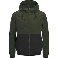 Jack & Jones Tussenjas 'JJERush' olijfgroen / zwart
