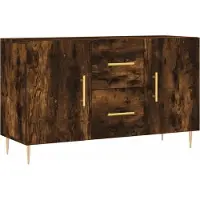 vidaXL Dressoir 100x36x60 cm bewerkt hout gerookt eikenkleurig