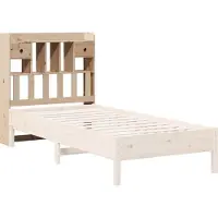 vidaXL Hoofdbord met opbergruimte 90 cm massief grenenhout