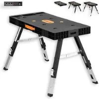 FUXTEC 5-in-1 universele werkbank | mobiele werktafel tot 150 kg | werkplatform met wielen | transportwagen met 5 functies | rollende werkbank | FX-WB